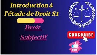 Miniature : Introduction à l'étude de Droit S1 Partie 6: Droit Subjectif