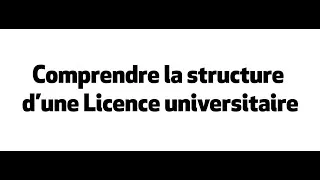 Miniature : Comprendre la structure d'une licence universitaire