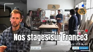 Miniature : Apprendre à aménager son van soi-même | Nos stages pratiques à l’honneur sur France 3 !!!