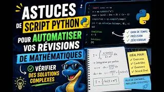 Miniature : Astuces de script Python pour automatiser vos révisions de mathématiques et vérifier des solutions !