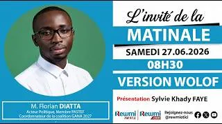 Miniature : Invite de la Matinale ! Avec M. Florian DIATTA 27 Juin 2026 Wlf…Rewmi Officiel