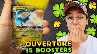 Miniature : OKAYYY 2025 commence bien !!🥳 Ouverture de 15 boosters Pokémon Faille Paradoxe🔮 (Futur Flash)