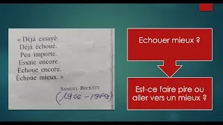 Miniature : Café philo d'Annemasse. Compte rendu à partir d'une citation de Beckett “Déjà essayé... ?"