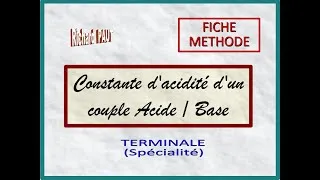 Miniature : Constante d'acidité (Term SPE)