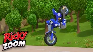 Miniature : Truc du pneu dégonflé⚡️ Épisode complet ⚡️ Caricature De Moto | Ricky Zoom Français