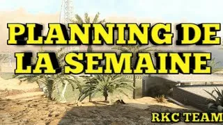 Miniature : Planning de la semaine