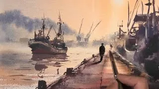 Miniature : Amazing scene to practice loose watercolours!