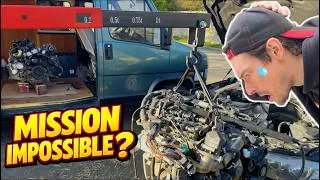 Miniature : CHANGER un MOTEUR sur un parking PUBLIC... J'ai tenté 😳 (BMW E91)