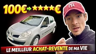 Miniature : Cette CLIO à 100€ m'a RAPPORTÉ ****€ (jackpot 💰)