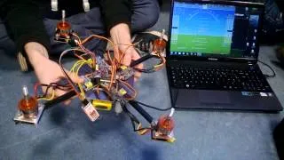 Miniature : Test du contrôle des moteurs avec la carte ArduFlyer