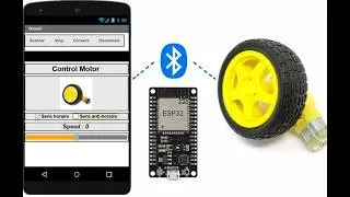 Miniature : Contrôler un moteur avec la carte ESP32 via Bluetooth