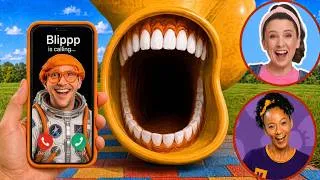 Miniature : LE TOBOGGAN SLIDE EATER vs BLIPPP et MEEKAH et MS RACHEL DANS LA VRAIE VIE !!