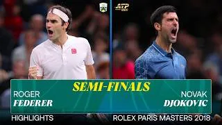 Miniature : Federer vs Djokovic — Extended Highlights | Rolex Paris Masters 2018