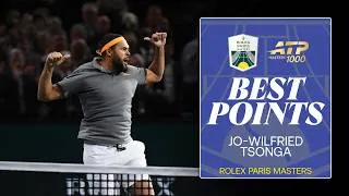 Miniature : Jo-Wilfried Tsonga brings the crowd to its feet | Rolex Paris Masters