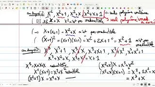Miniature : Cours du 05/03: Exercices sur les polynômes irréductibles et autres