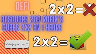 Miniature : Résoudre 200 Rubik's Cube 2x2 en 1 heure !? Défi Rubik's Cube
