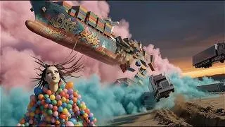 Miniature : Untamed Fair, Freewheeling Art #surreal #deviant #aiart #unhingedart