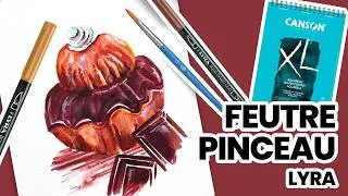 Miniature : Dessiner une pâtisserie avec les feutres Aqua Brush Duo Lyra