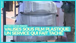 Miniature : Valises sous film plastique : un service qui fait tache - On n'est pas des Pigeons