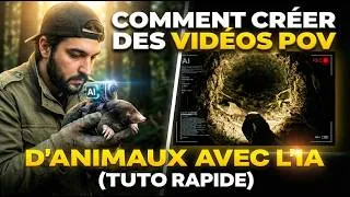Miniature : Comment créer des vidéos POV caméra animale avec l’IA (tutoriel rapide)