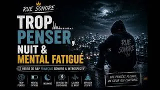 Miniature : Rap Français Sombre | Trop Penser, Nuit & Mental Fatigué (1 Heure)