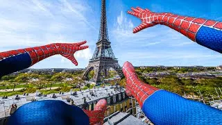 Miniature : Spiderman jumps Paris In Real Life (Parkour POV)