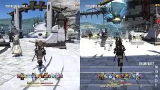 Miniature : Final Fantasy XIV | Framerate PS5 vs PS4 on PS5 | Limsa