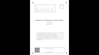 Miniature : partiel de recherche opérationnelle
