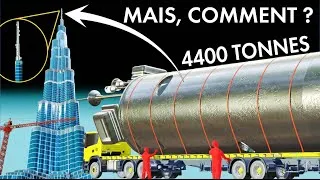 Miniature : Comment ont-ils réussi à hisser une flèche en acier de 4400 tonnes au sommet du Burj Khalifa ?