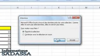 Miniature : Vidéo # 16 : Effectuer le tri sur plusieurs colonnes en utilisant les boutons sur EXCEL 2007.