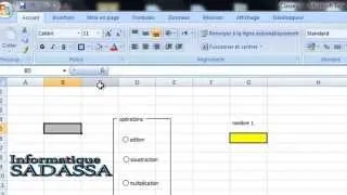 Miniature : Vidéo 15: utilisation des cases d'options en EXCEL 2007 pour créer une simple calculatrice.