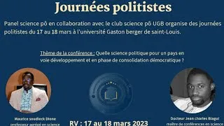 Miniature : Première(1ére) édition des journées politistes du Sénégal, le 18 Mars 2023 à l'UGB. À ne pas Rater !