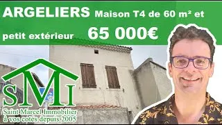 Miniature : N 4463 🏠à vendre Argeliers 😍Maison 60 m² / toiture neuve😍 petit extérieur🌳Saint Marcel Immobilier