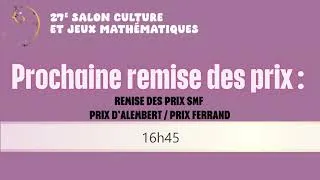 Miniature : Remise des prix SMF Prix d'Alembert / Prix Ferrand