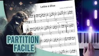 Miniature : Lettre à Elise - Beethoven  - Piano tuto facile avec partition