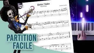 Miniature : Binks Sake One Piece   Tuto piano Facile avec partition
