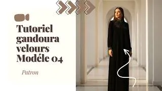 Miniature : Robe Gandoura en velours -Modèle 04- : Patron