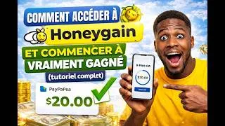 Miniature : Comment accéder à Honeygain et commencer à gagner (tutoriel) #argent #crypto #honeygain
