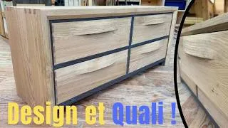 Miniature : Des poignées cintrées pour des tiroirs assemblés en bois massif