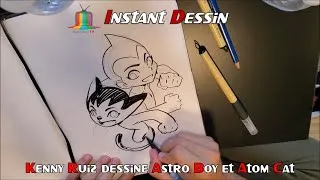 Miniature : Instant Dessin : Kenny Ruiz dessine Astro boy & Atom cat