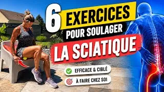 Miniature : 6 exercices pour soulager la sciatique - facile - rapide - efficace -  à faire à la maison - 