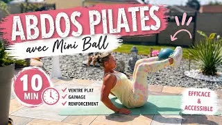 Miniature : Abdos pilates - 10 minutes avec un mini ball - ventre plat - rapide- efficace -