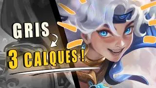 Miniature : Du GRIS à la COULEUR en 3 CALQUES !