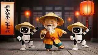 Miniature : 我的小机器人祝您火马年快乐！#aiart #aianimation