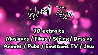 Miniature : Blind Test 70 extraits Musiques/Films/Séries/Dessins Animés/Pubs/ Emissions TV/Jeux