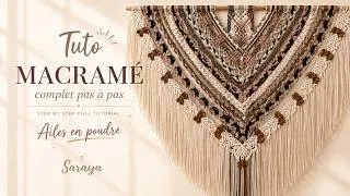 Miniature : MACRAMÉ GEANT MODERN TÊTE DE LIT | Tutoriel Complet Tenture Macramé | Macramé Wall Hanging Tutorial