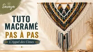 Miniature : Tuto Macramé Moderne Pas à Pas "L'Appel des Cimes 🏔️" | Step-by-Step Macrame Wallhanging Tutorial