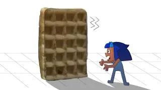 Miniature : On a animé ça en 5 heures - waffle falling animation meme🌻