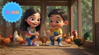 Miniature : Ferme Pédagogique 🐄🌾 | Chanson Enfants 10 Minutes avec Savannah et Kyle