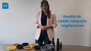 Miniature : Recette d'une salade composée végétarienne équilibrée - Saveurs et Vie